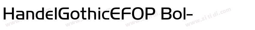 HandelGothicEFOP Bol字体转换